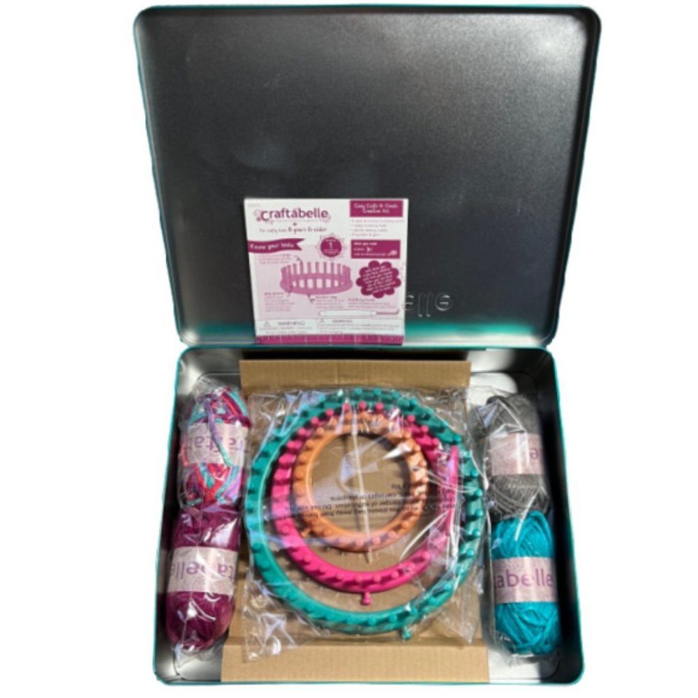 Craftabelle – Cozy Cuffs & Cowls Creation Kit – Beginner Knitting Kit – 9pc